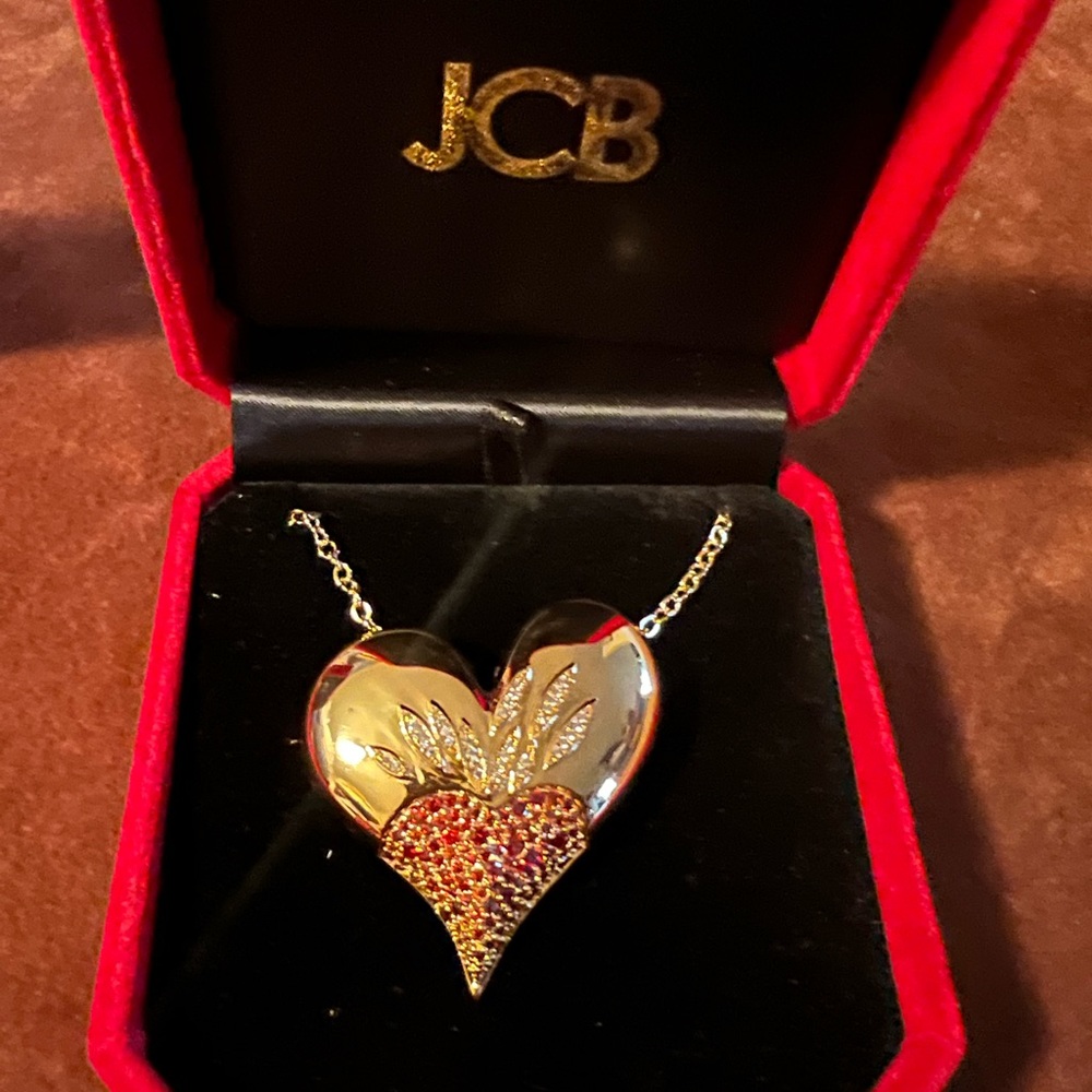 JCB Forbidden Shape Brooch And Necklace Heart